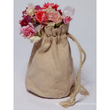 Chanvre petit sac à cordes de jute avec corde à chanvre (HSBG-004)